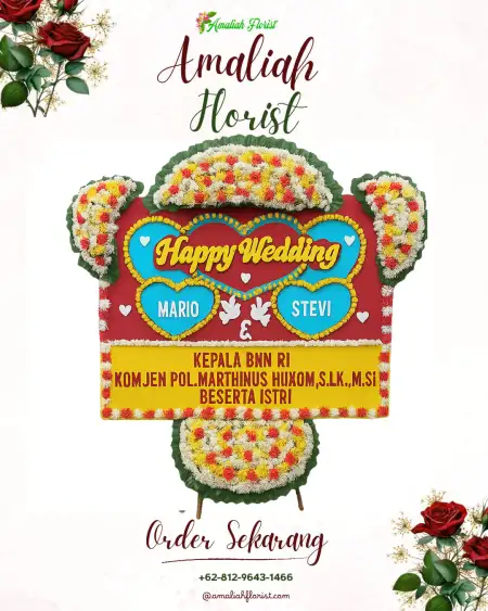 Papan Bunga Pernikahan Lakardowo